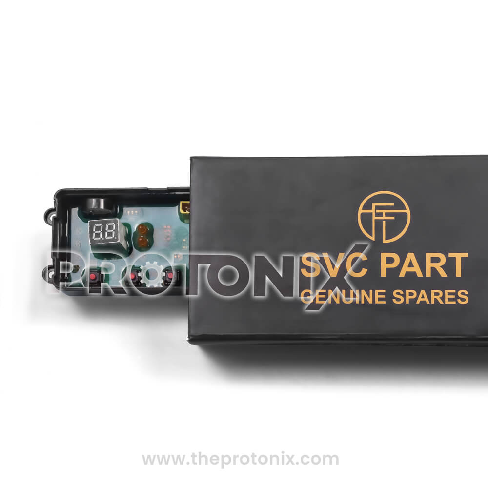 Panasonic top-load 4-button PCB securely packed inside box for safe storage