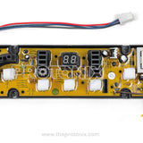 Top angle view of Videocon top-load 6-button PCB (1200056638) circuit board