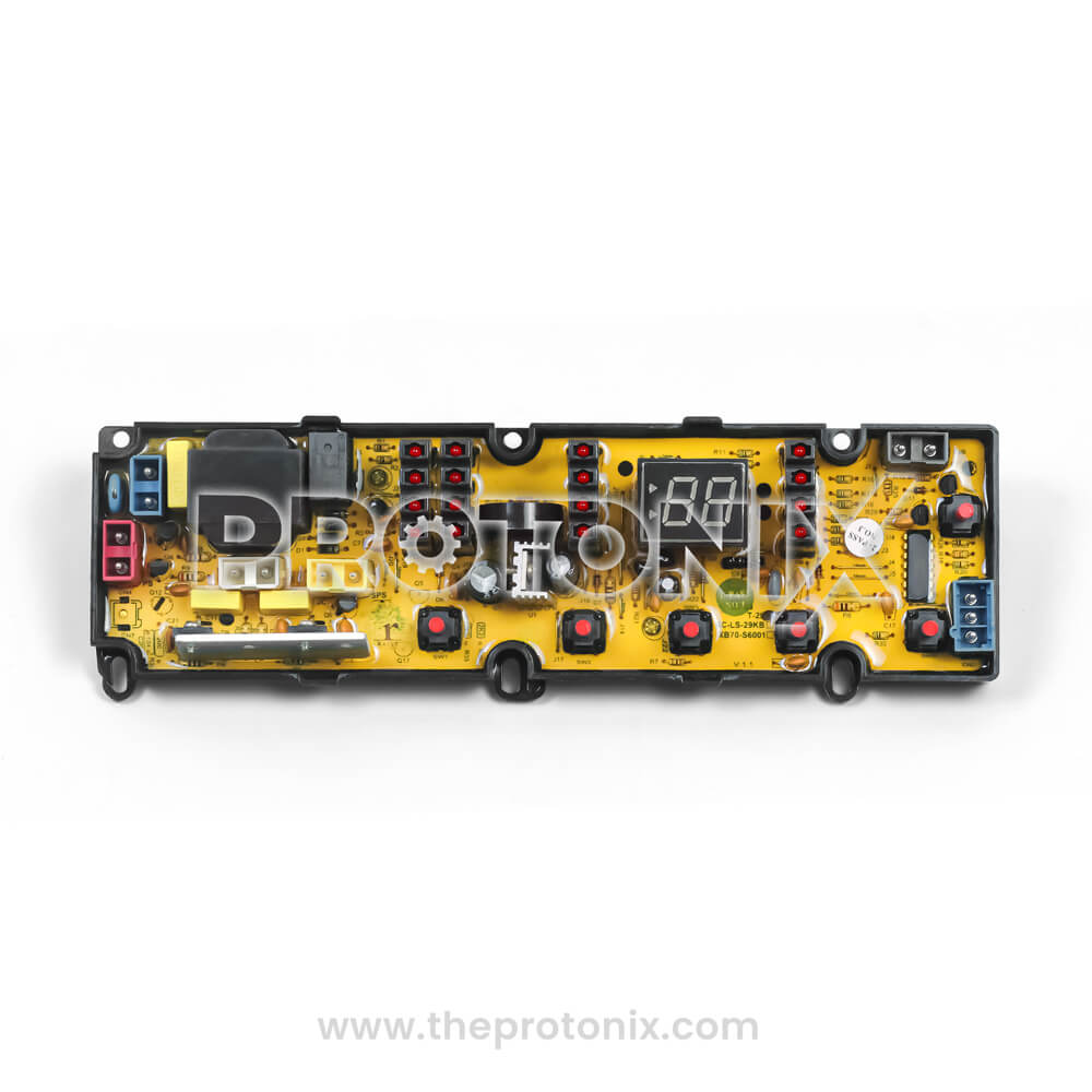 Front profile of Lloyd top-load 6-button PCB