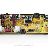 Close up view of 4-button PCB for top-load washing machine (YM-HL328) electronic board