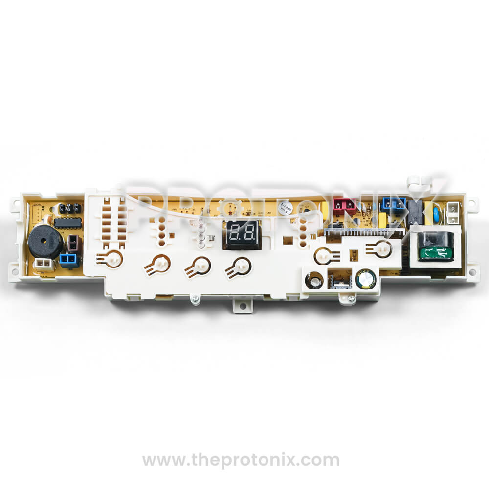 Front profile of Haier top-load 4-button PCB (YM-IND06) used in washing machines