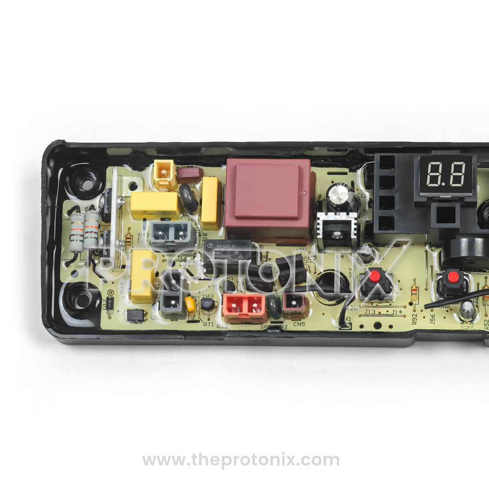 Bosch top-load 8-button PCB (TB75-1268FMPS) circuit board showing button layout