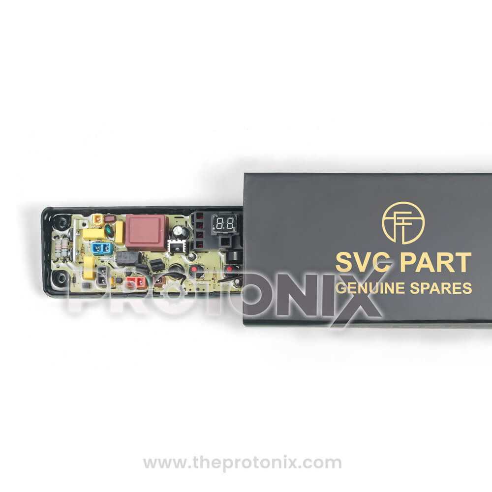 Bosch top-load 8-button PCB (TB75-1268FMPS) placed inside box for secure delivery