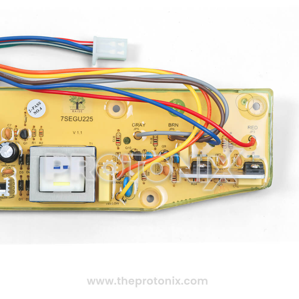 Videocon top-load 7-button PCB (7SEGU225) printed circuit board for top-load machine control