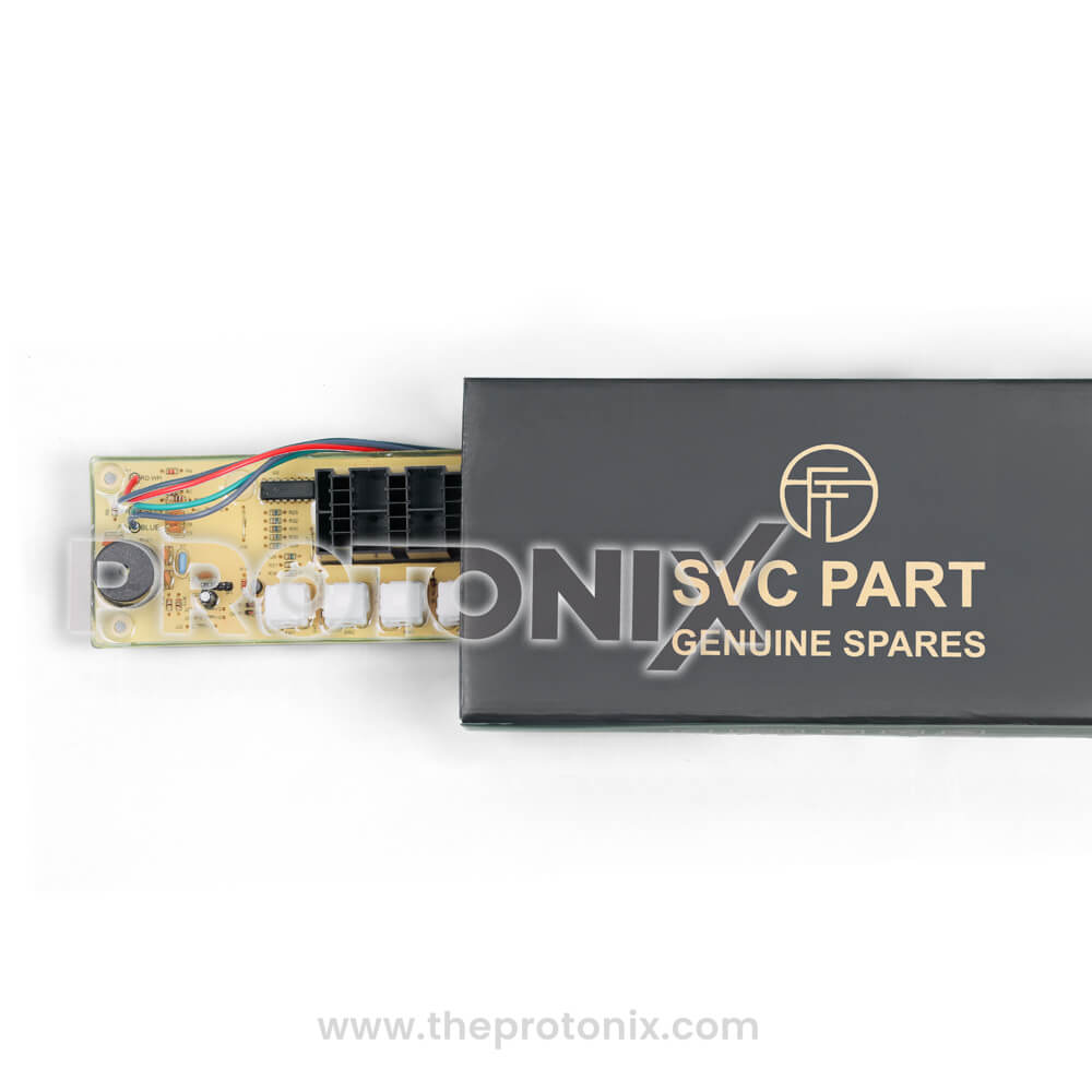 Videocon top-load 7-button PCB (7SEGU225) placed securely inside box for safe transport