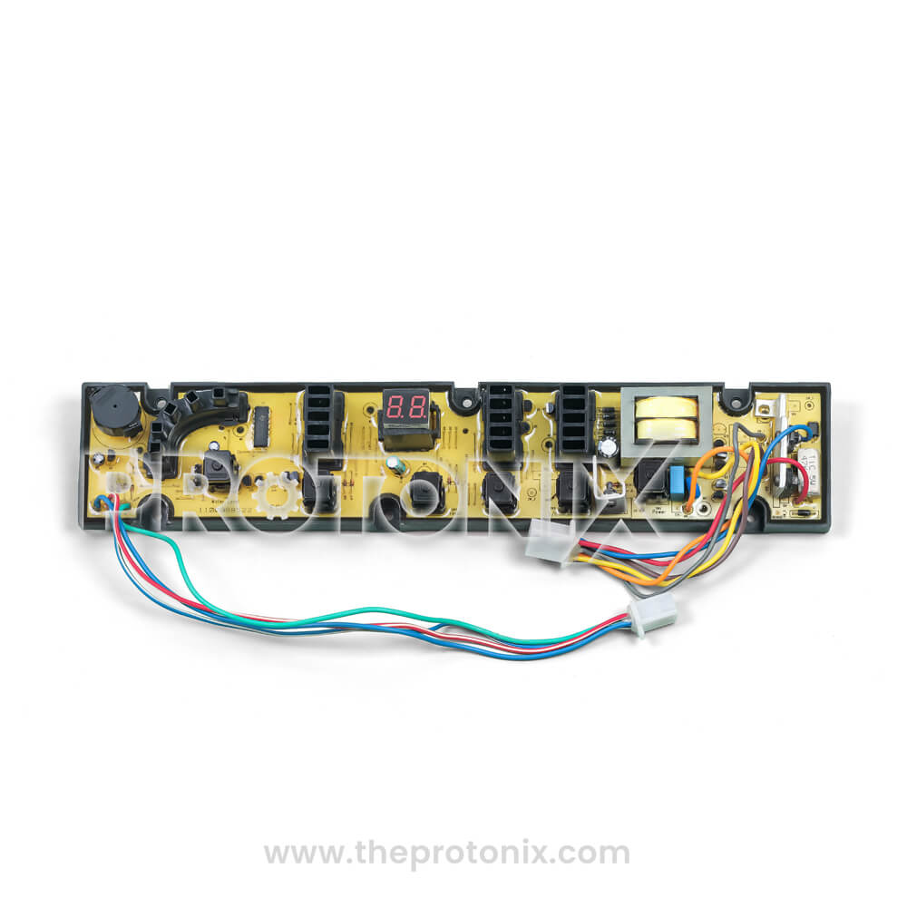 Front view of Videocon top-load 6-button PCB (Original) used in washing machines
