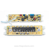 Front view of Godrej top-load washing machine PCB (EON2) showing control section