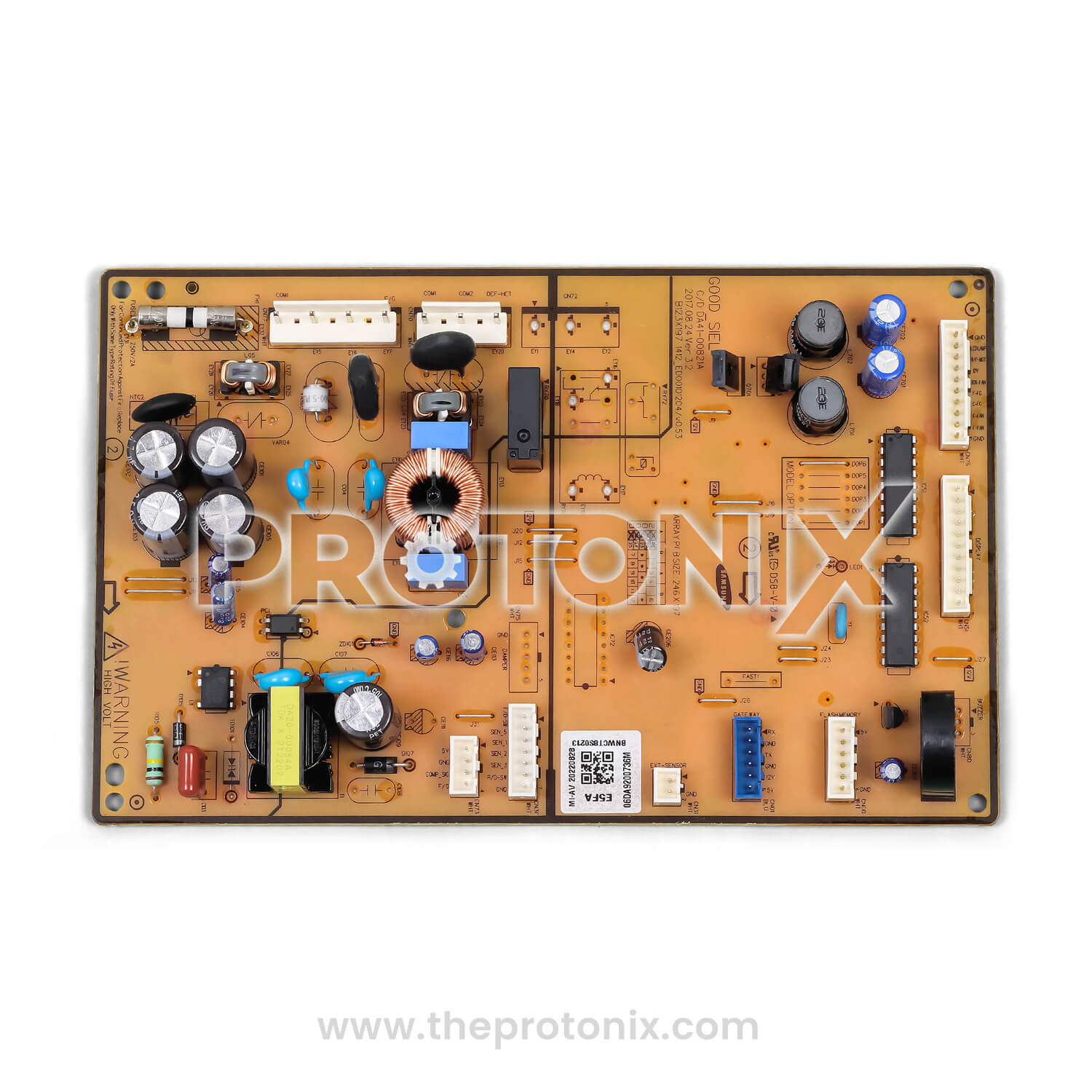 Front view of Samsung DA41-00821A convertible inverter refrigerator PCB