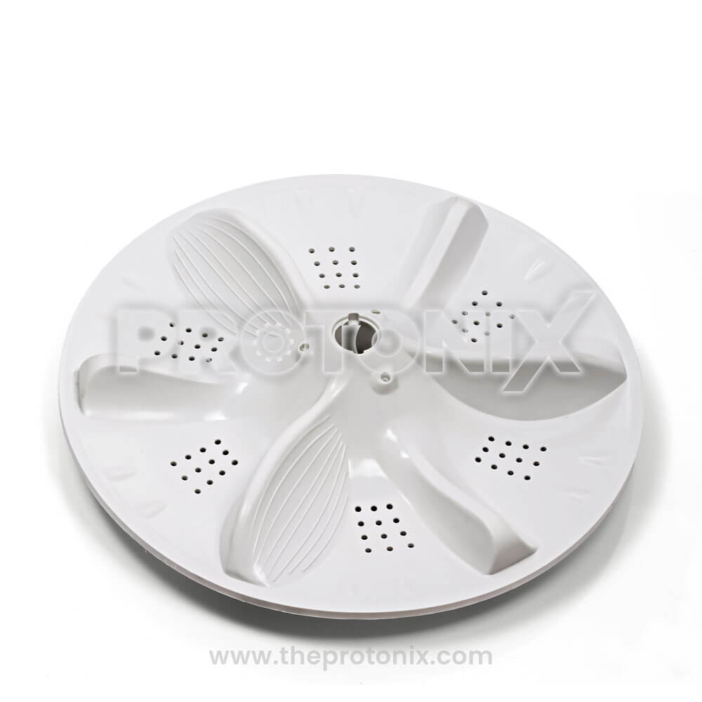 Front view of Croma top-load washing machine pulsator with strong plastic build
