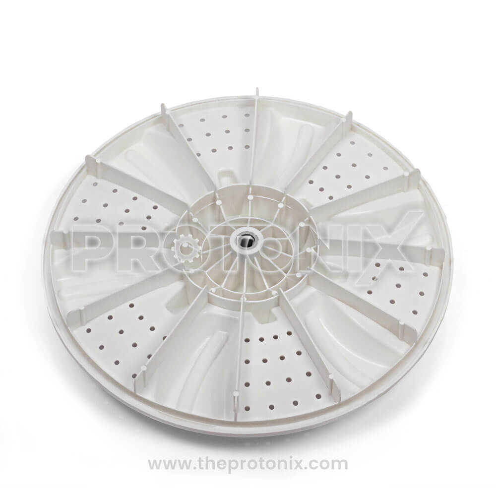Back profile of Croma washing machine pulsator with cap and showing structure
